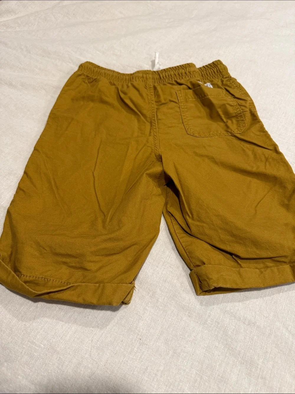 OshKosh B'gosh Mustard Drawstring Cuffed Shorts boys size 8
